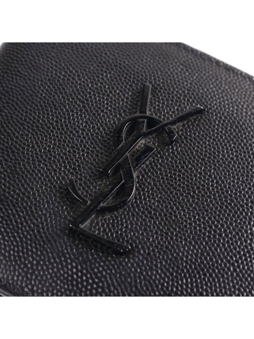 Saint Laurent Paris Logo Embossed Leather Bifold Black Wallet - Picture 5 of 6